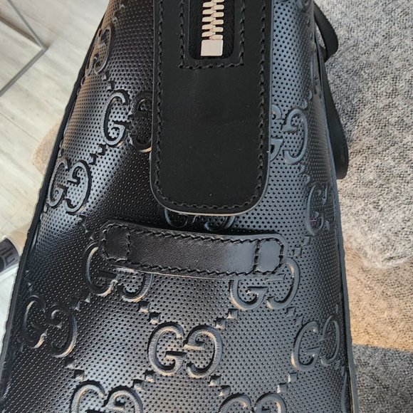 Calfskin GG Embossed Tote Bag Black - Picture 11 of 13